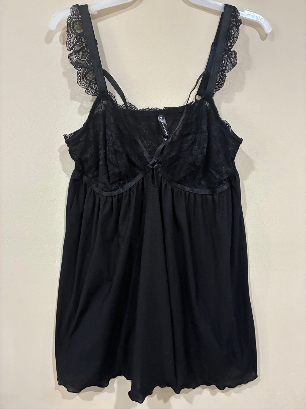 torrid Black Lace-Trim Chemise